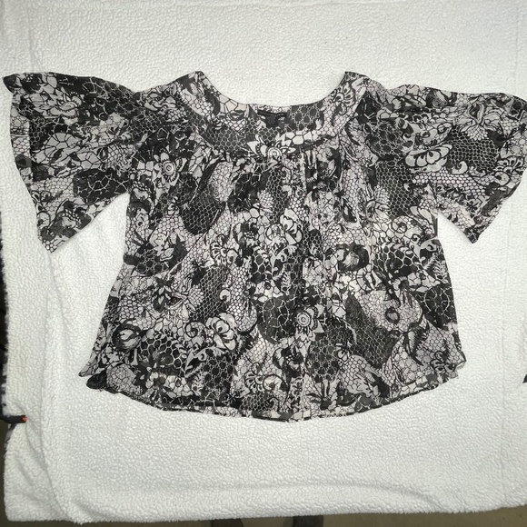 Women’s XL Grace Elements Black/Gray Shear Top - Picture 1 of 13